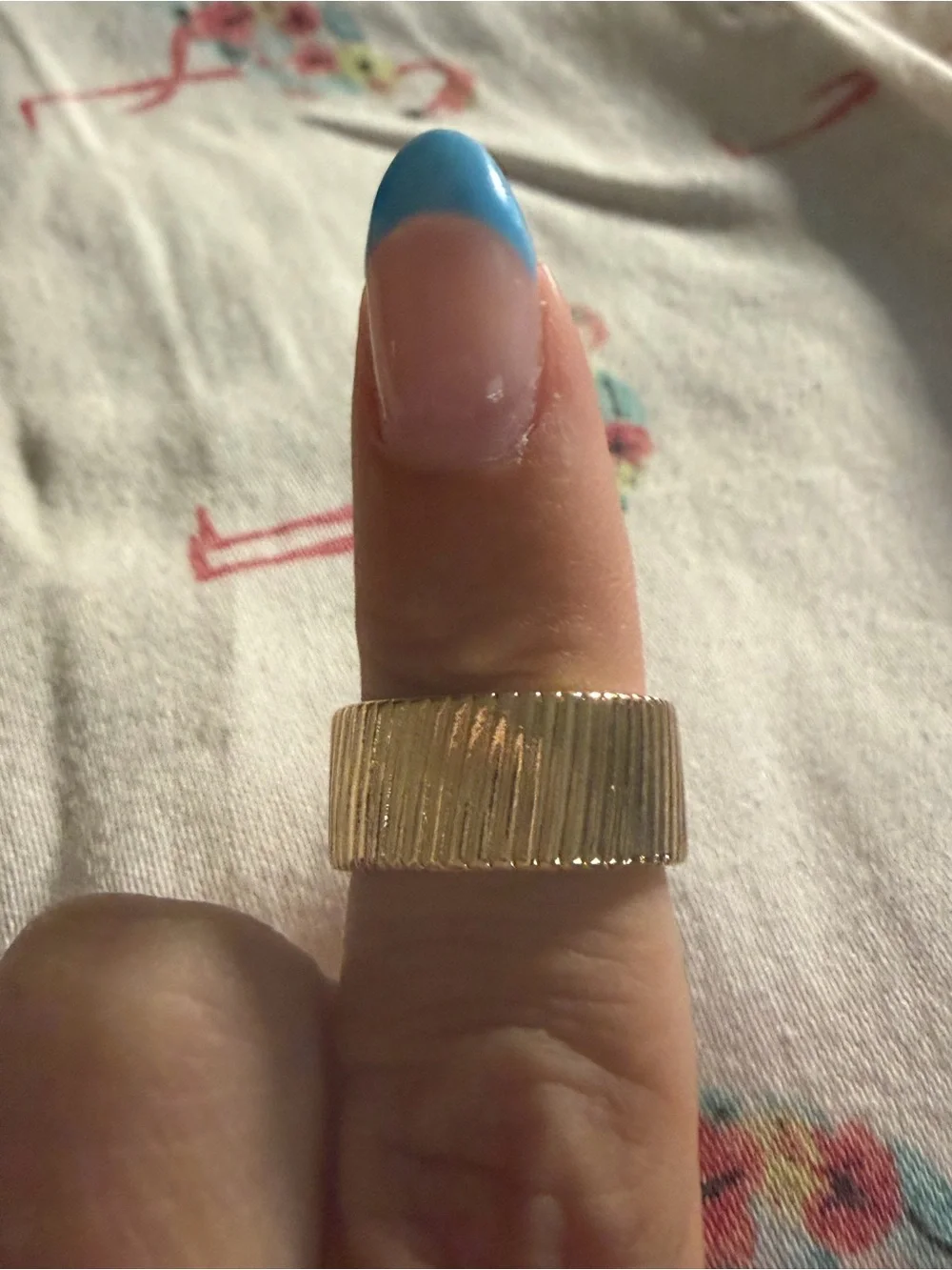 Set of Two Gold-Tone Stacked Band Rings
